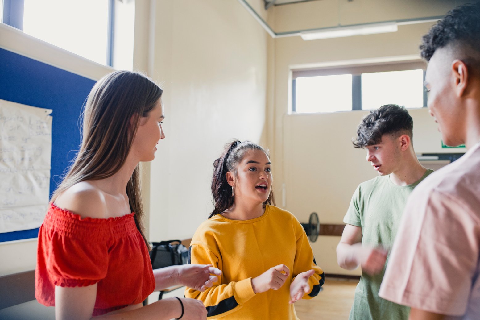 Teenagers Talking in Youth Club